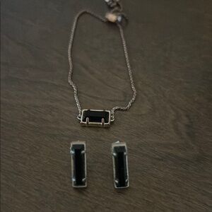 Kendra Scott Elegant Black and Silver Jewelry Set